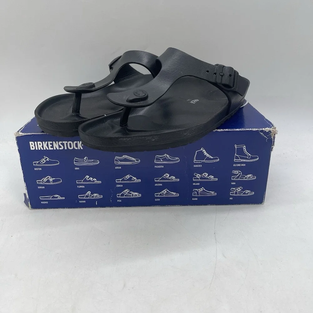 Birkenstock Gizeh EVA Shoes Womens 10 Black Waterproof Thong Sandals Unisex